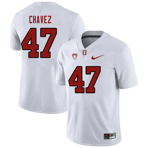 Women #47 Alejandro Chavez Stanford Cardinal College 2023 Football Stitched Jerseys Sale-White - Click Image to Close